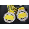 Buy cheap Cut Out Design And Glitter Color Metal Award Medals with Printing Ribbon Gold Plating from wholesalers