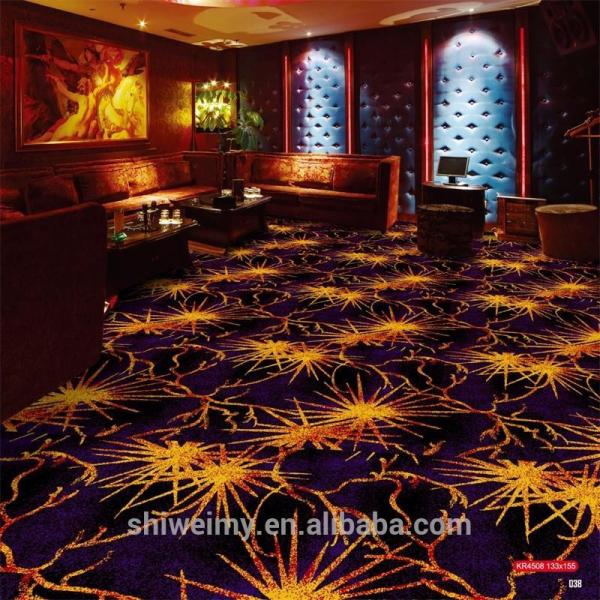 Buy cheap 2019 newest gold fireworks pattern Commercial microfiber carpet from wholesalers