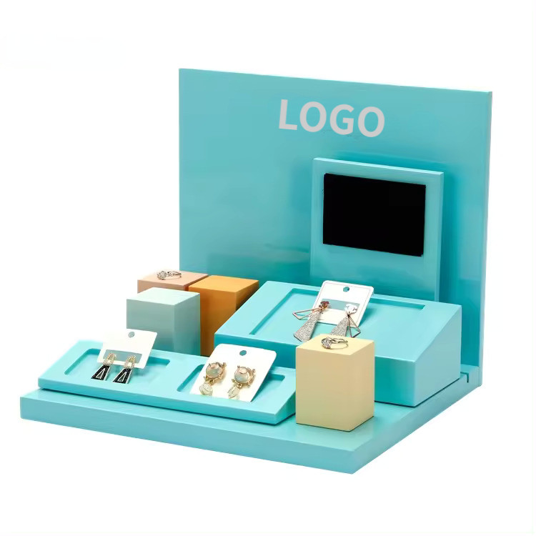 Acrylic Jewelry Display Set Necklace Earring Ring Pendant Bracelet Display Stand Holder