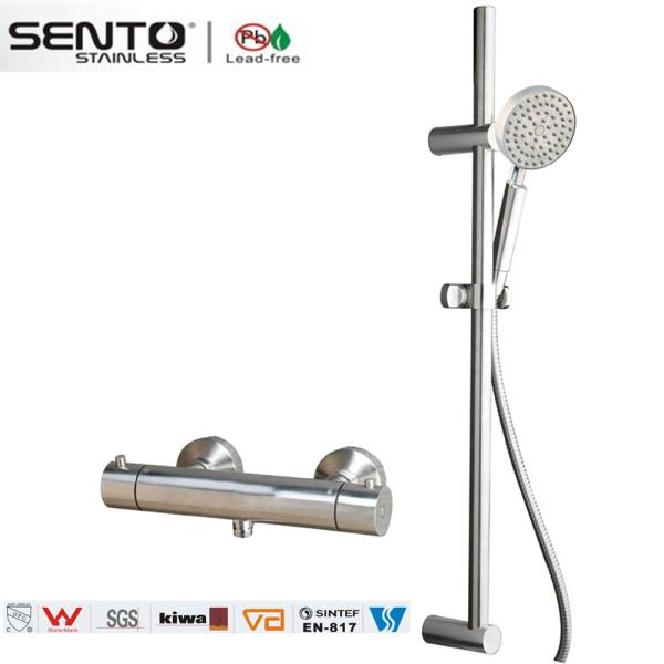 Buy cheap SENTO wall mounted thermostatic modern bathroom faucet from wholesalers