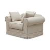 Buy cheap American style Linen fabric upholstery classic 1-seater sofa,lounge chair,living room sofa from wholesalers