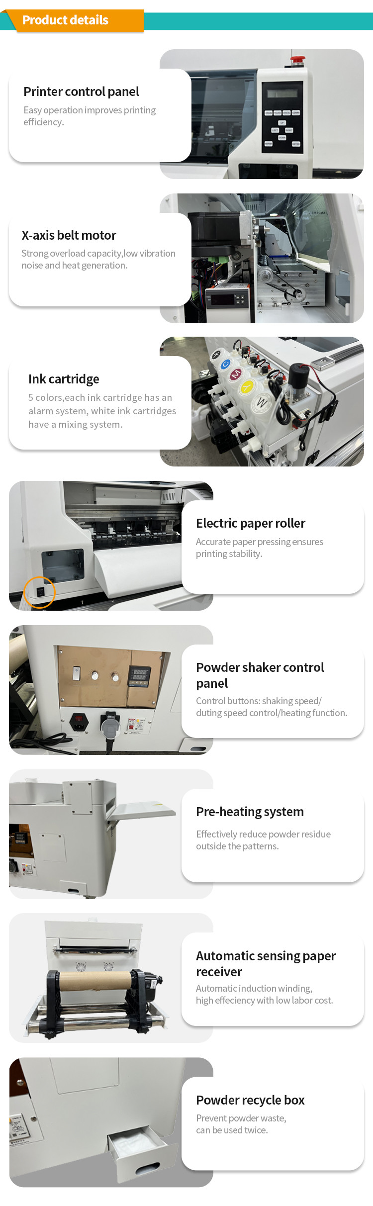 A3 DTF Printer With Multi Color Online Support After Service Within From Hoson Motherboard