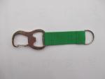 Polyester short lanyard with aluminum Carabiner, metal bottle opener holder