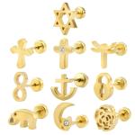 Cute Baby Stud Earrings 19 Styls Baby Girl Earrings High Quality Surgical Steel