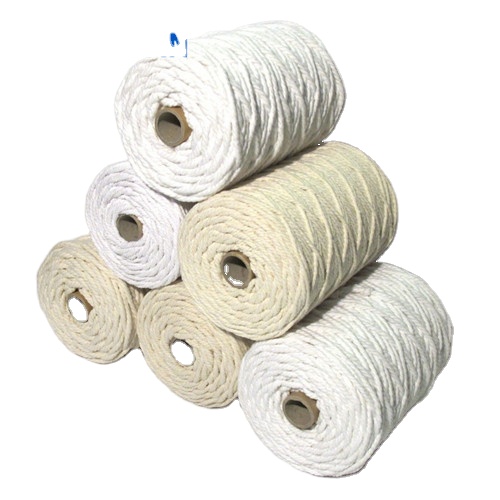 3 Strand Recycle Natural Twist Cord Cotton Rope Versatile for Multipurpose Usage