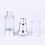 Plastic PP Customizd Logo Cream Airless Cosmetic Bottle Outlet Clear Round 80ml