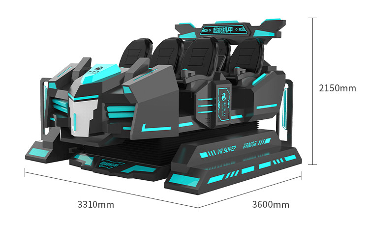 9d VR Theme Park Cinema Virtual Reality Roller Coaster Simulator 6 Seats Vr Game Machine