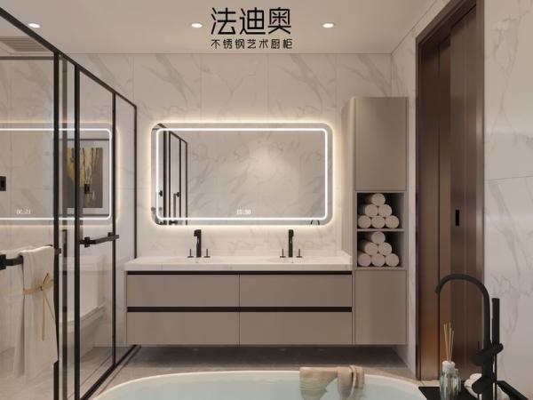 Buy cheap Durable And Stylish Stainless Steel Modern Bathroom Vanity Cabinet from wholesalers