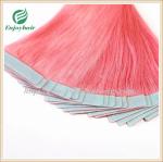 Tape Hair extension 16"-28"L,100s/pack pink# color Straight malaysian virgin