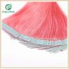 Buy cheap Tape Hair extension 16"-28"L,100s/pack pink# color Straight malaysian virgin hair from wholesalers