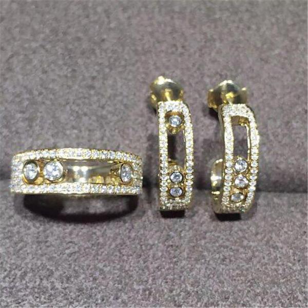 Buy cheap diamonds earring 18kt gold with yellow gold or white gold from wholesalers