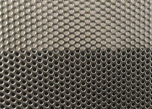 Black Power Coated Round Hole Aluminum Perforated Sheet For Windows / Doors
