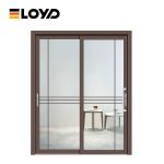 3 Panel Sliding Doors Big Glass Aluminum Double Tempered Glass Modern Sound
