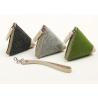 Buy cheap Zipper Type Triangle Handmade Felt Coin Bags 9*19 Cm Small Felt Bags from wholesalers