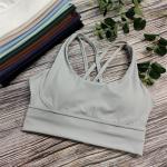 ODM Women's Strappy Sports Bras Removable Chest Padded Sports Bra Criss Cross
