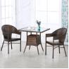 Buy cheap Custom Logo Woven PE Rattan Dining Table and Chairs for Hotel Outdoor Patio Armchair Set from wholesalers