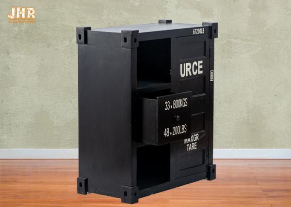 Buy cheap Antique Storage Cabinets Decorative Wooden Cabinet MDF Floor Rack Furniture Black Color from wholesalers