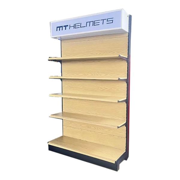 Buy cheap Wooden Color Convenience Gondola Retail Shelving Store Shelf from wholesalers