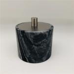 Grey Ashwood Grain Marble Bath Accessories Square Marble Effect Soap Dispenser