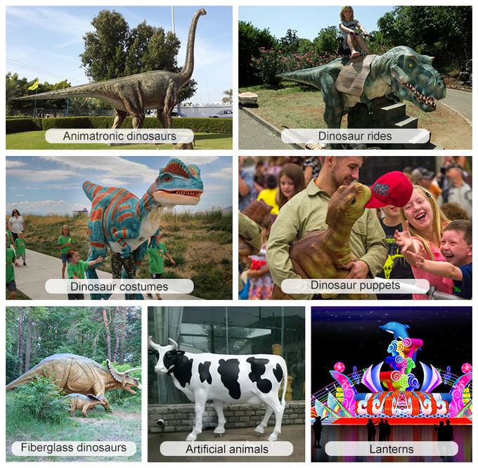 Interactive Electric Realistic Dinosaur Model For Theme Park / Shopping Mall