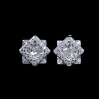Buy cheap Handmade Cute 925 Silver Earrings For Engagement , Gift , Party , Wedding product