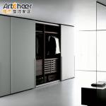 Bedroom Furniture Modern White Clothes Wardrobe with Storage Wall Design Slide