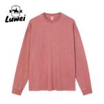 Heavy Weight Cotton Knitted Hoodie Two Tone Cut Sew Crewneck Sweatshirt