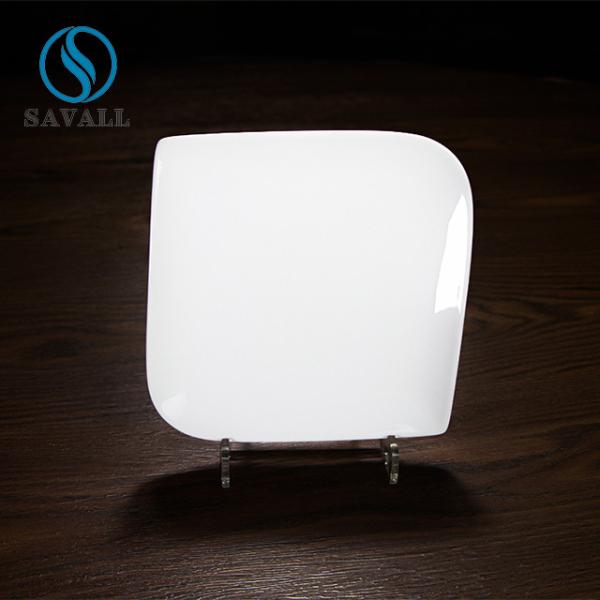 Buy cheap White Porcelain Plates Square Salad Pasta Plate Ceramic 8 Inch from wholesalers