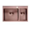 Buy cheap Rose Gold Double Bowl Double Drainer Sink Radius 10 Stainless Steel 304 from wholesalers