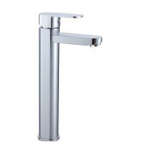 Buy cheap Brass Deck Mounted Bathroom Vessel Sink Faucets / Flat Handle Monobloc Basin Tap product