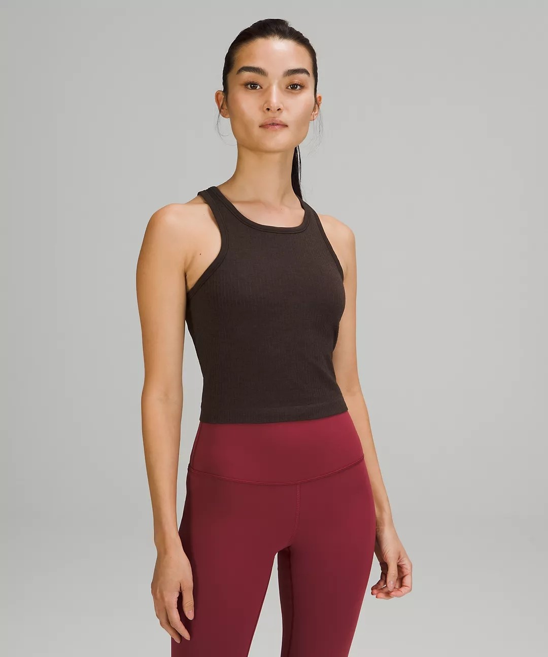 Vest Style Push Up Longline Racerback Sports Bra Pink Color 200 Gram