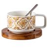 Buy cheap Porcelain Cup And Saucer Set Ceramic Tea Cup Set With Flower Design For Ramadan 2024 from wholesalers