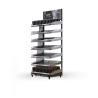 Buy cheap Floor Metal Display Stands Movable Display Rack With 4 Casters For Paint from wholesalers