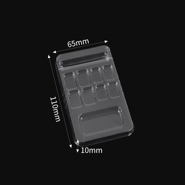 Customized Rectangular Blister False Nail Packaging PET Plastic Fake Nail Packaging
