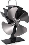 OEM ODM Heat Powered Stove Fan 0.01mm Alu ABS Home Application
