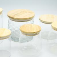 Buy cheap 250ml - 1500ml Bamboo Lid Glass Container Storage Jars Eco Friendly product