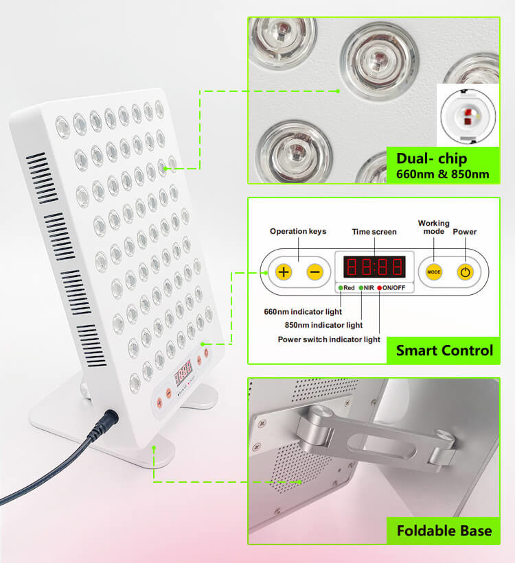 Quiet Half Body Red Light Therapy Face At Home 660nm 850nm No Fan