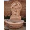 Buy cheap Lotus Flower Carved Pink Marble Stone Wall Water Fountain from wholesalers