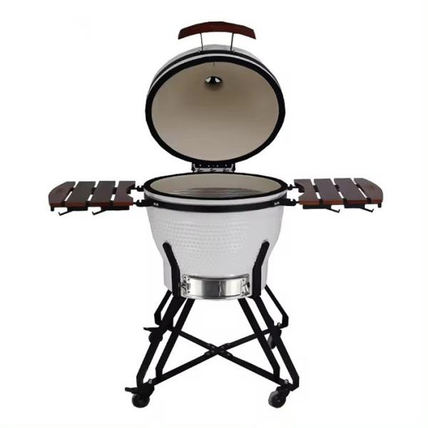 Buy cheap White Glazed 24 Inch Ceramic Grill European And American Style Outdoor Pizza Grill Charcoal Smoking Expert from wholesalers