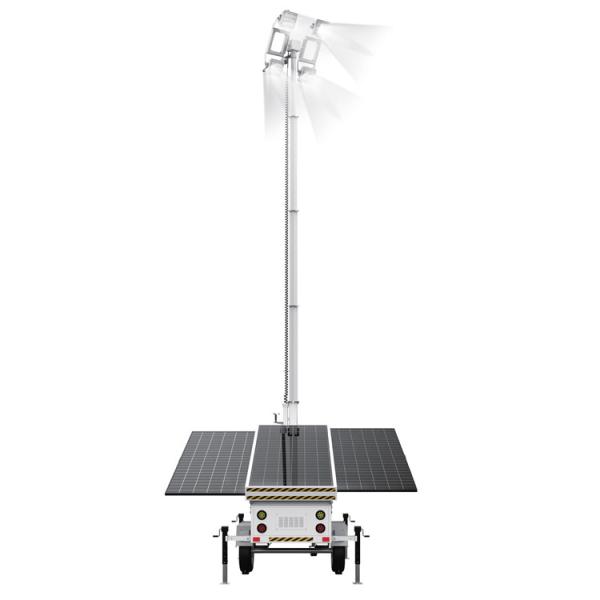 Buy cheap 7m High mast mobile solar light tower for disaster relief remote areas from wholesalers