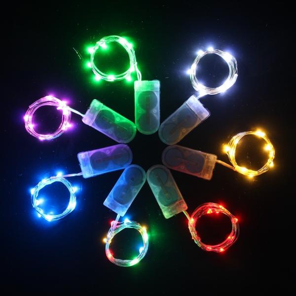 Buy cheap 1-5M Fairy Lights CR2032 Battery Powered LED Mini Christmas Light Copper Wire String Light For Wedding Xmas Garland Part from wholesalers