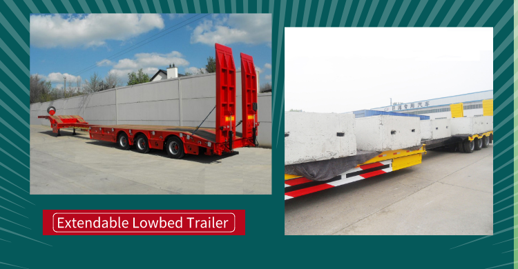 3 Axle Extendable Low Bed Semi/Truck Trailers with 11.00r20 12r22.5 315 385 Tires