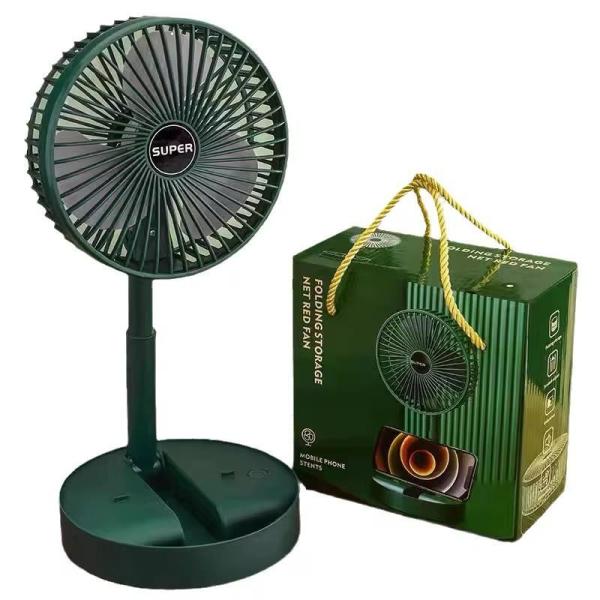 Buy cheap In Stock Folding Portable Fan Floor Standing Fan USB Rechargeable Wireless Telescopic Fans With Promotional Gift Box from wholesalers