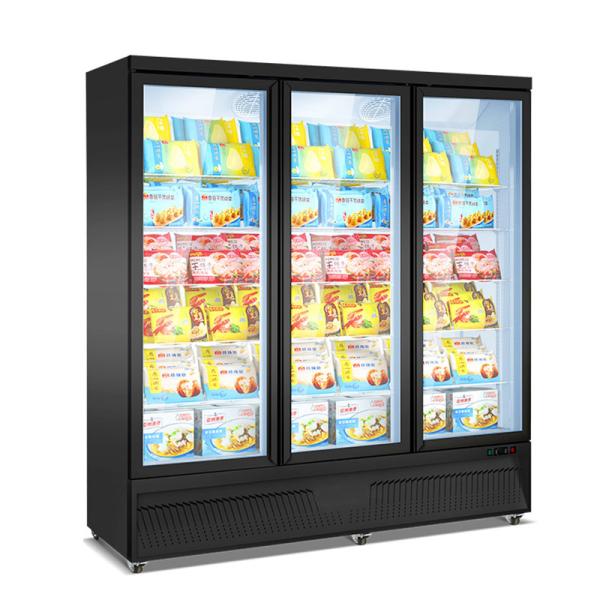 Buy cheap Supermarket Vertical Ice Cream Refrigerated Display Freezer Glass Door Showcase from wholesalers