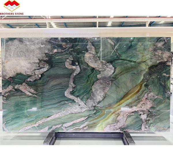 Buy cheap Modern Calcite Marble Flooring Bata Emerald Green Quartzite Slab for Hotel Wall Panel from wholesalers