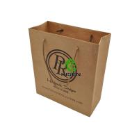 Buy cheap Lightweight Brown Kraft Paper Shopping Bags Custom Logo / Size OEM Accepted product