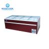 Buy cheap Glass Door Supermarket Island Freezer Unique Evaporator Coil Design from wholesalers