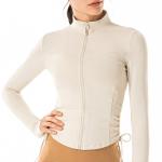 Drawstring Tops Zipper Horse Riding Jacket Soft Women Show Equestrian Clothing
