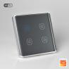 Buy cheap Tuya Wifi Zigbee 4 Gang Smart Switch UK / EU Standard Curved Surface Touch Control from wholesalers