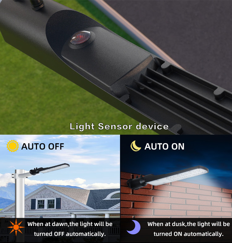 KCD Outdoor Lamp Aluminum Housing Smart Waterproof IP66 40w 75w 100w 150w 200w 250w 300w Modern LED Street Light